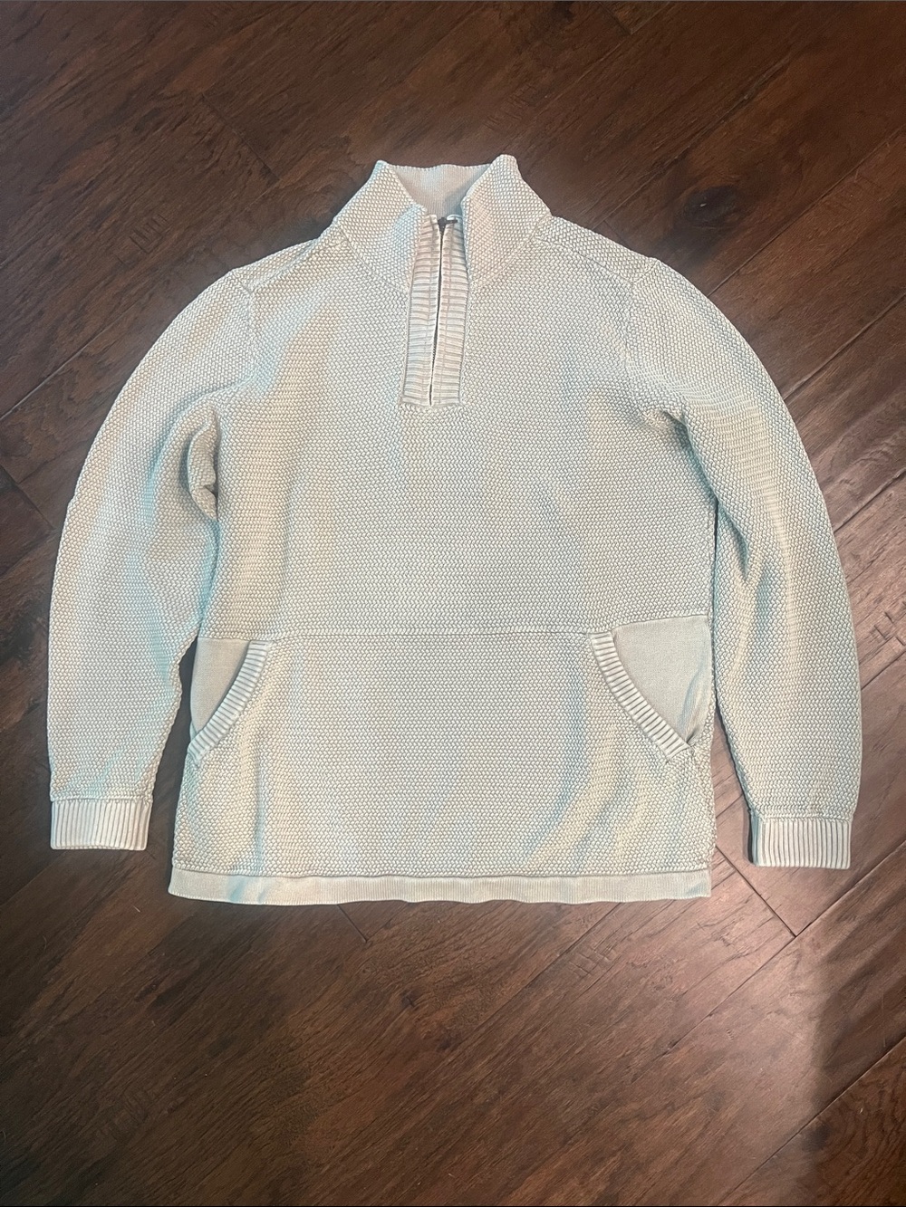 Carbon 2 Cobalt Grey Mock Neck Half-Zip Knit Sweater M EUC